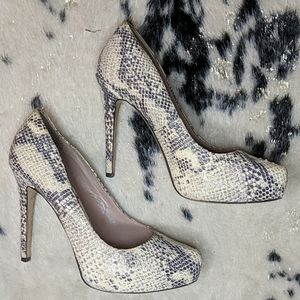 Vince Camuto Snakeskin Platform Pumps